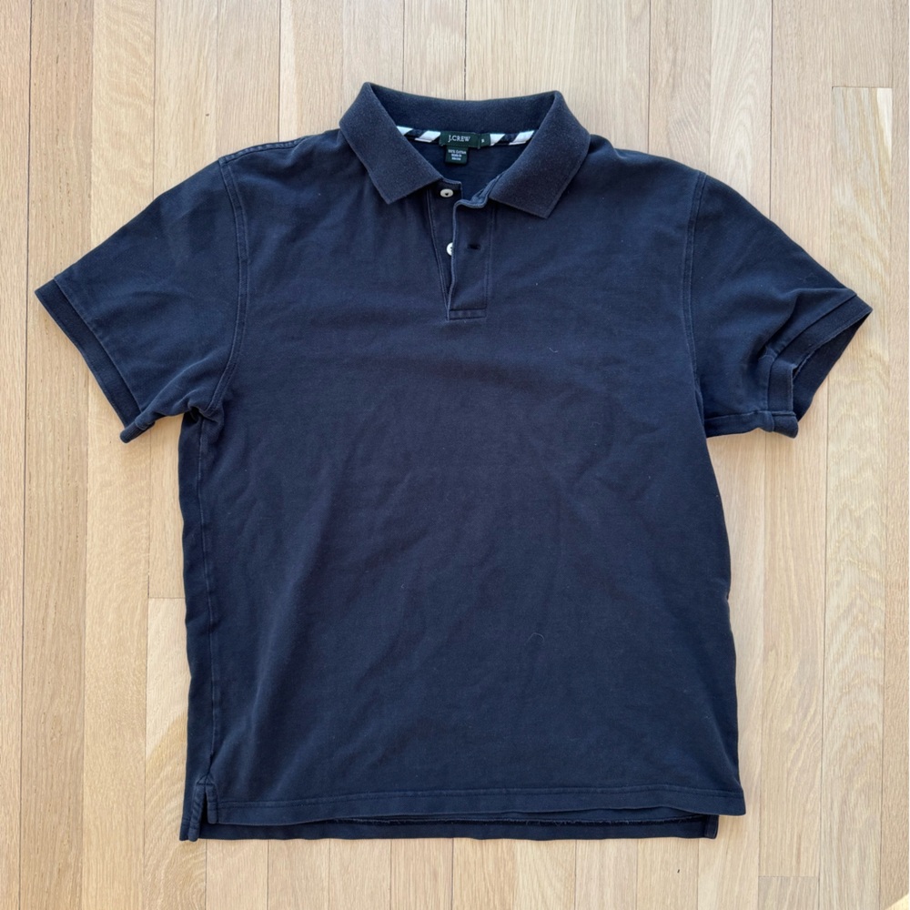 Jcrew black polo shirt